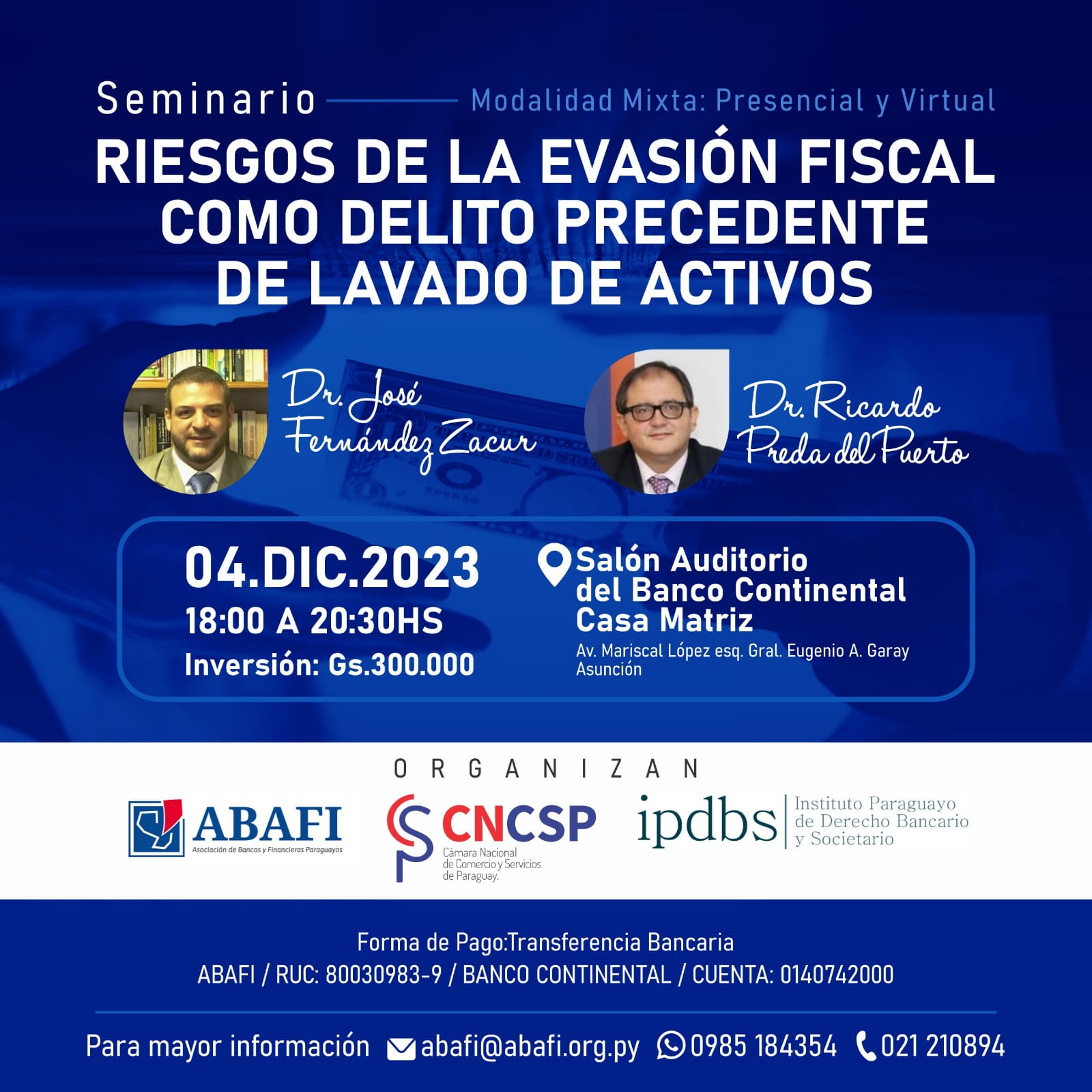 Se realizará Seminario sobre Riesgos de Evasión Fiscal